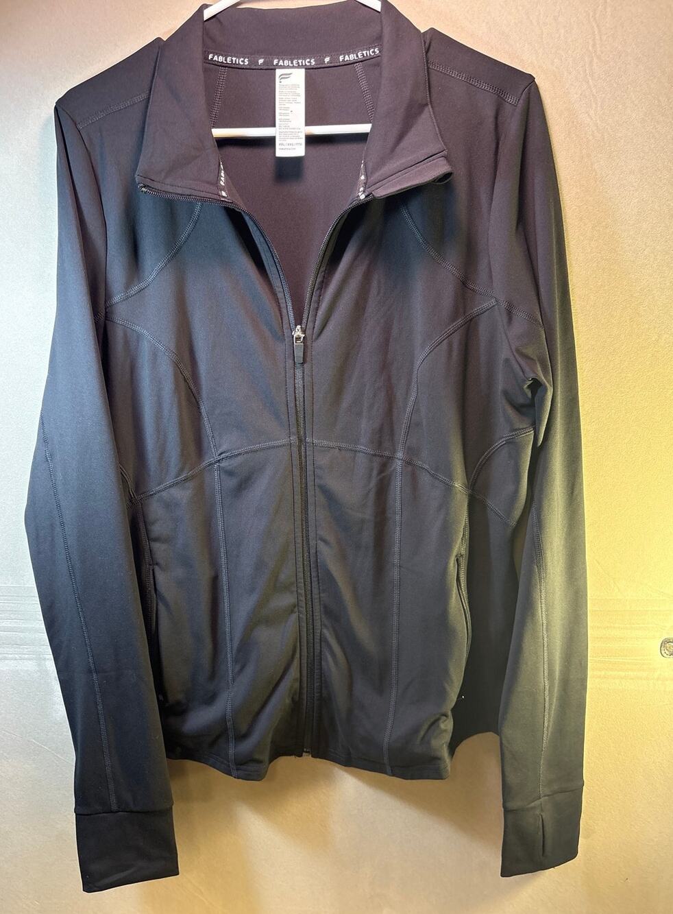 Fabletics Athletic Jacket Black Size XXL